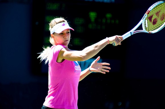 Мария Кириленко во время тренировки на US Open