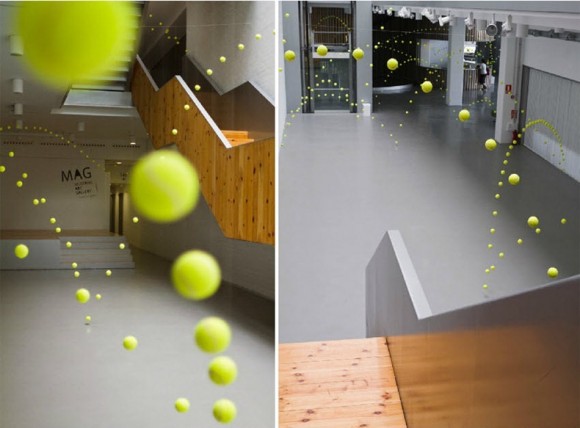 Теннисные мячи в художественной галерее от Аны Солер